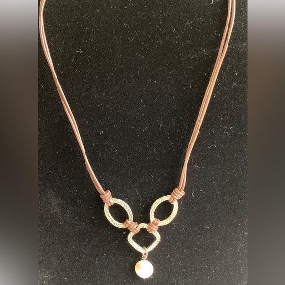 Retired Silpada Coin Pearl Necklace - Picture 5 of 6